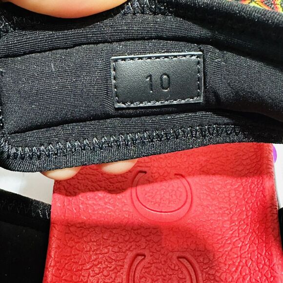 Gucci Run 10/ US 10.5 Touch Strap Sandals Square G Canvas Multicolor NIB $970 - Picture 10 of 13